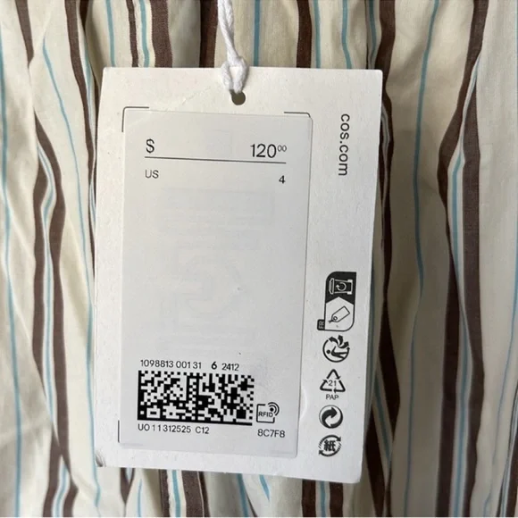 Cos striped wide leg pants